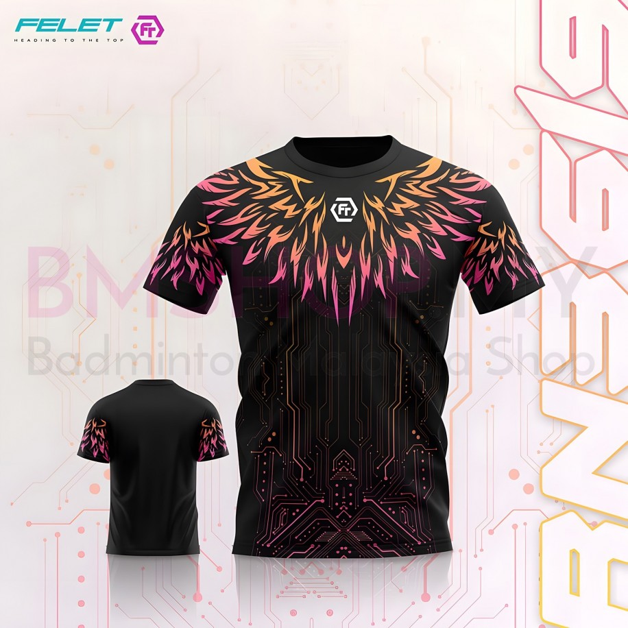 Felet Shirt RN3619 Black Pink